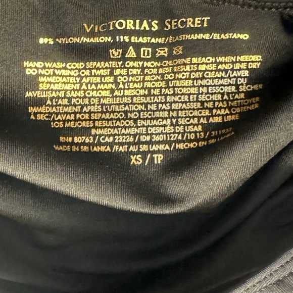 NWT - Victoria's Secret Black String Hipster Gold Beaded Bikini Bottom Size: XS - Picture 5 of 6